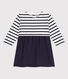 Babies' Long-Sleeved Dual Material Dress