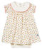 Baby girls' printed dress/bodysuit MARSHMALLOW white/MULTICO white