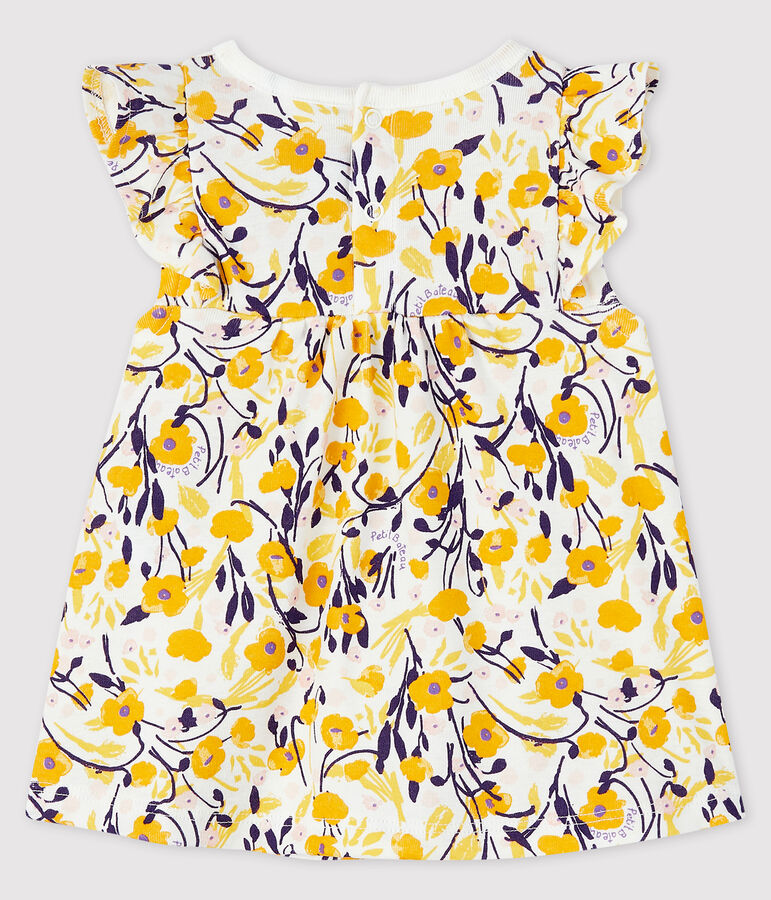 Baby girl's short-sleeved blouse MARSHMALLOW white/MULTICO white