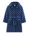 Children's Fleece Dressing Gown MEDIEVAL blue/MARSHMALLOW white