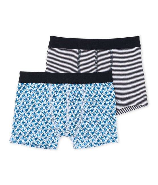 Pack of 2 boy's boxers . white