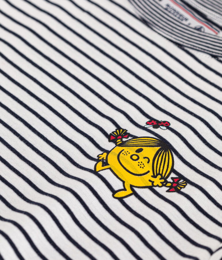 Women's Iconic Mr. Men and Little Miss cotton T-shirt MARSHMALLOW white/SMOKING blue