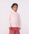 Children's stripy cotton rollneck top pink/pink