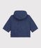 Babies' jacket in quilted denim embroidered with stars blue