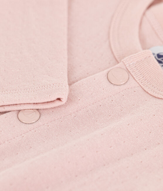 Babies' Plain Tube Knit Cardigan SALINE pink