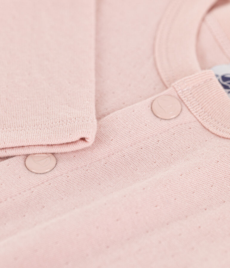 Babies' Plain Tube Knit Cardigan pink