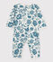 Babies' Floral Footless Cotton Sleepsuit MARSHMALLOW white/ROVER