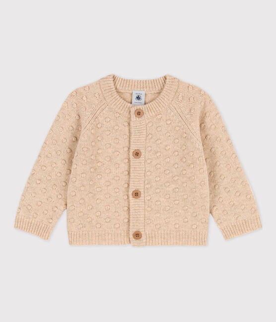 Babies' Wool Knit Cardigan AVALANCHE Ecru