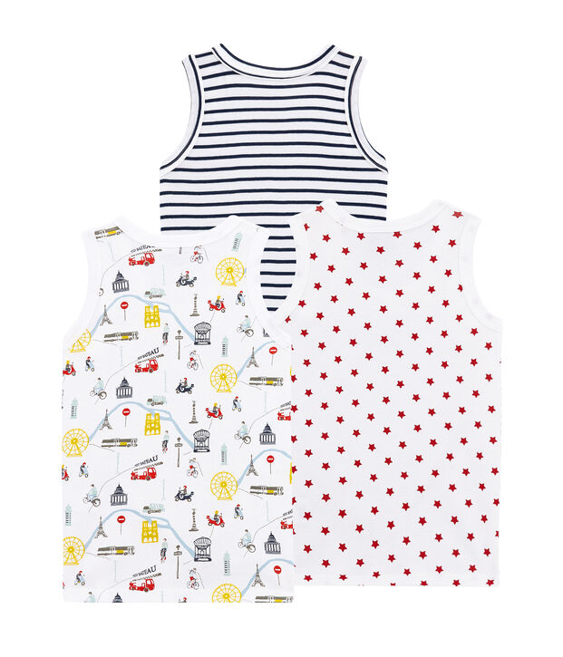 Little boy's vest top trio multicolor