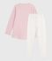 Children's velour nightdress and leggings JOLI pink/MULTICO white