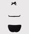 Women's Two-Piece Plain Swimsuit NOIR black