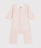 Babies' Footless Cotton Bodyjama MARSHMALLOW /PANTY