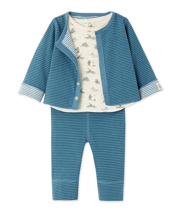 Baby boy's 3-piece set green/blue