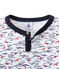 Boy's pyjamas with Tunisian collar SMOKING blue/ECUME white/MULTICO