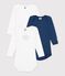 Lot de bodies manches longues en coton multicolor