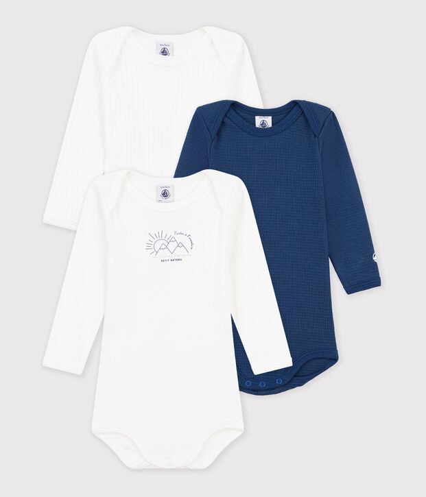 Lot de bodies manches longues en coton multicolor
