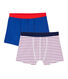 Pack of 2 teenage boy's boxers in stretch jersey