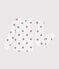 Children's long-sleeved heart print cotton pyjamas MARSHMALLOW white/MULTICO white