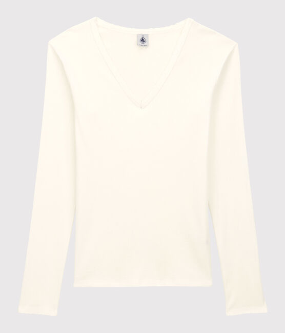 Women's Iconic Cocotte Stitch Cotton T-Shirt ECUME white