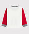 Baby boy's colourblock t-shirt MARSHMALLOW white/TERKUIT red