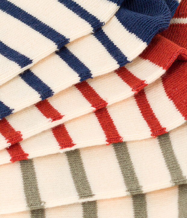 Children's Cotton Jersey Striped Socks - 3-Pack multicolor
