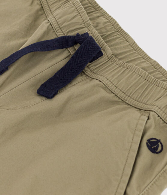 Boys' Regular Cotton Serge Trousers MARECAGE green