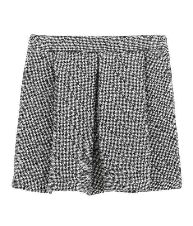 Girl's quilted double knit skirt grey/white