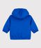Babies' jacket in plain PU blue