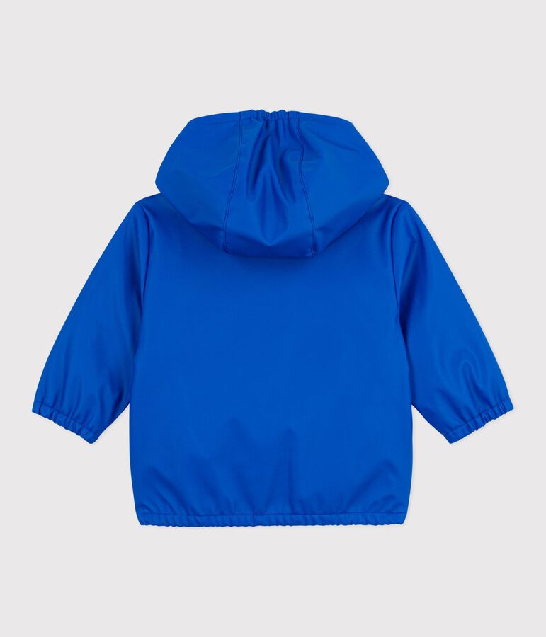 Babies' jacket in plain PU blue