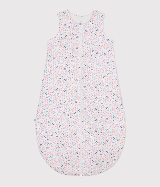Babies' 2 TOG floral-print cotton sleeping bag MARSHMALLOW white/MULTICO white