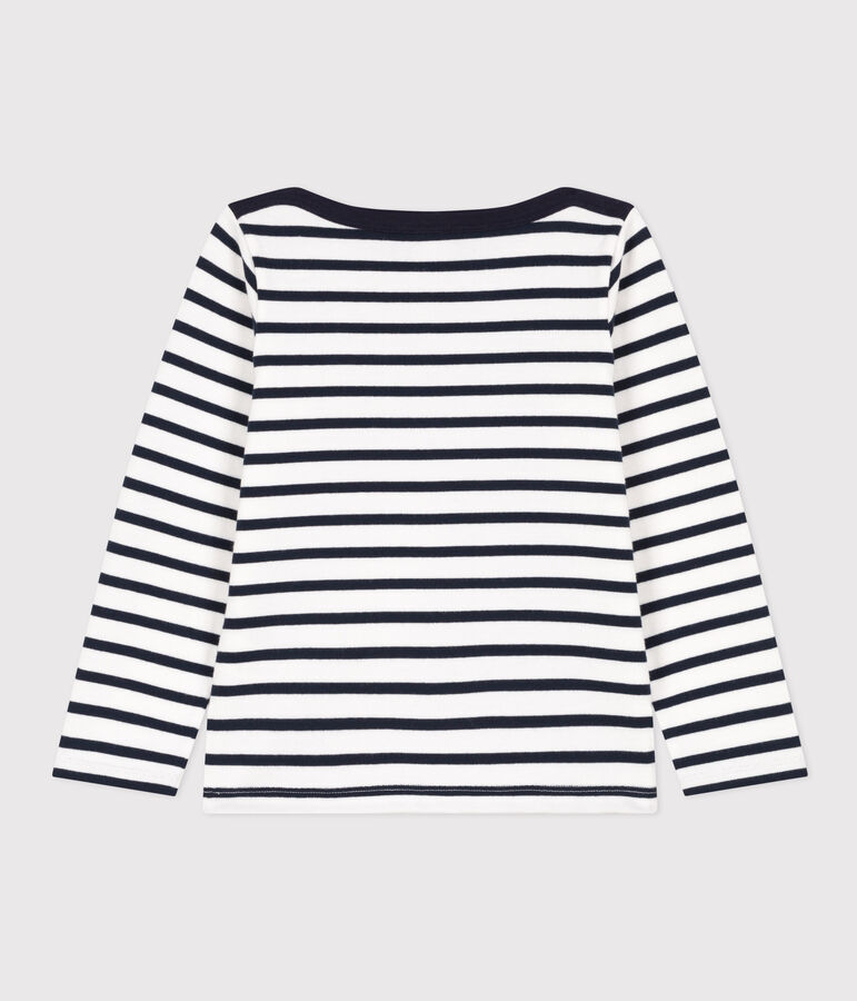 Children's Unisex Organic Cotton Breton Top white/blue
