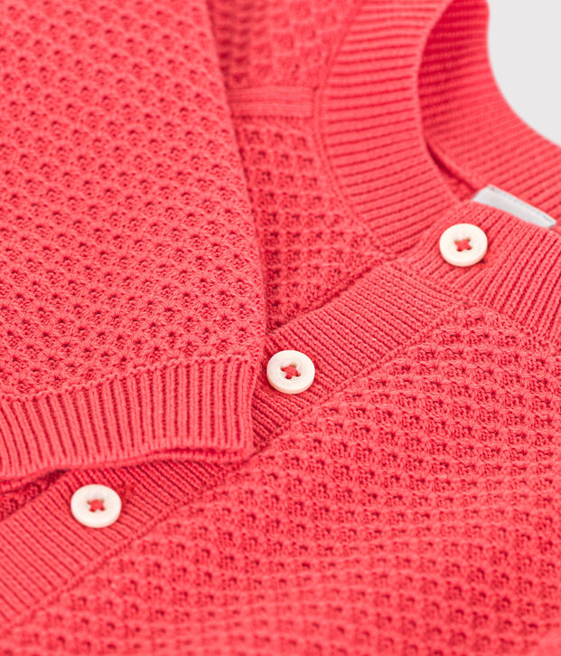 Babies' Cotton Knit Cardigan orange