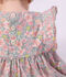 Babies' short-sleeved cotton dress and matching bloomers printed with hearts blue/multicolor