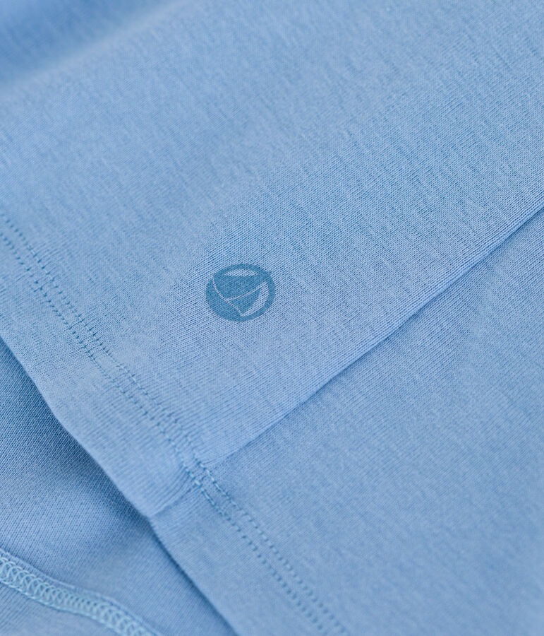 Women's Iconic Cocotte stitch cotton T-Shirt ALASKA blue