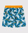 Boys' Recycled Swimming Trunks MYKONOS blue/MULTICO ecru