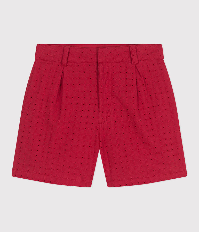 Children's cotton shorts red