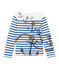 Boy's creative breton top MARSHMALLOW white/PERSE blue