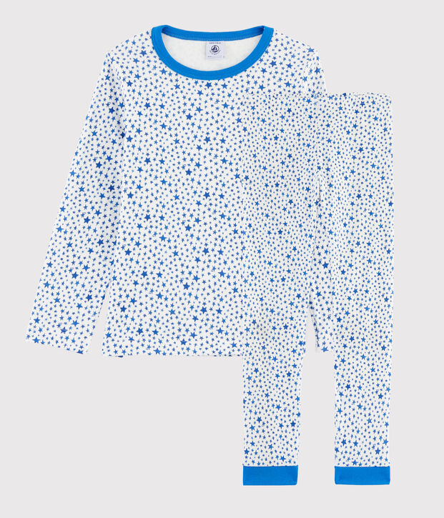 Boys' Blue Starry Tube Knit Pyjamas white/multicolor