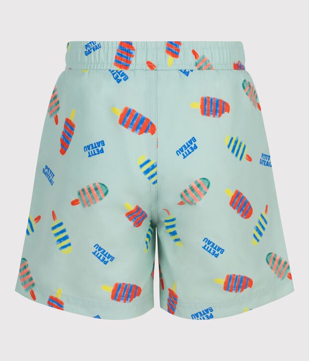 Children's printed swim shorts blue/multicolor