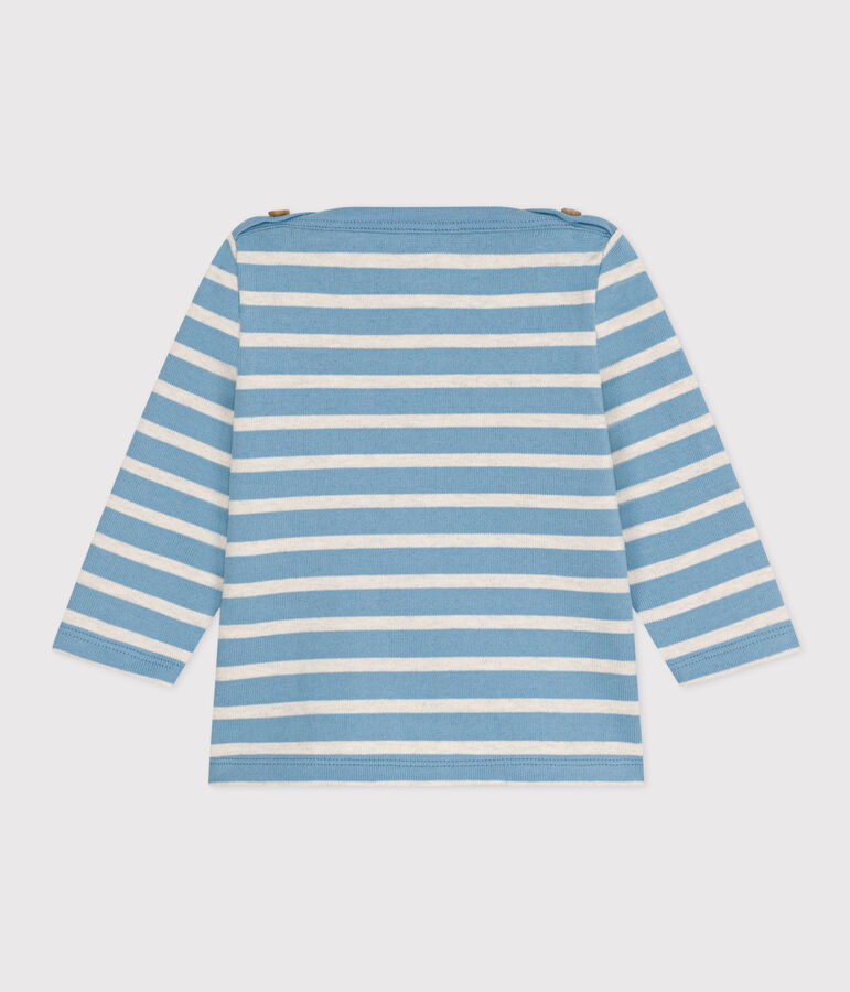 Babies' Thick Jersey Breton Top AZUL /MONTELIMAR