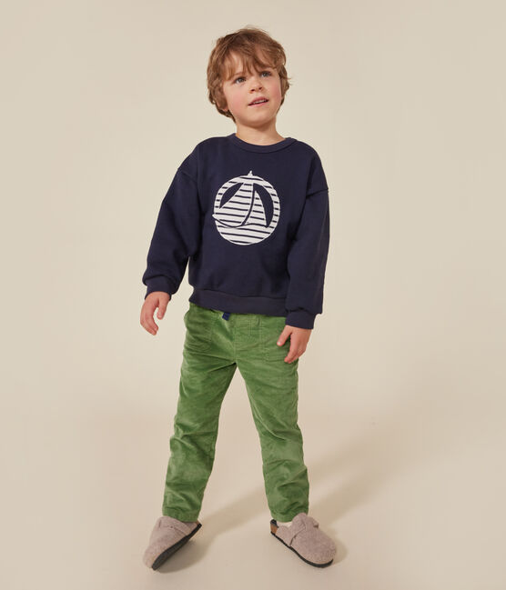 Children's unisex fleece sweatshirt SMOKING blue