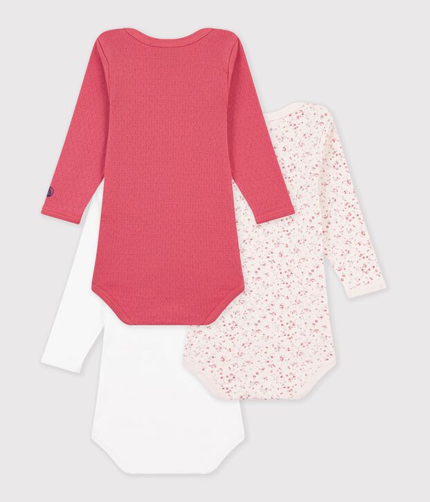 Lot de bodies manches longues en coton multicolor