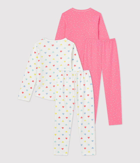 Girls' Heart and Star Print Cotton Pyjamas - 2-Pack variante 1