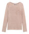 Women's long-sleeved iconic linen t-shirt MARSHMALLOW white/COPPER CN pink