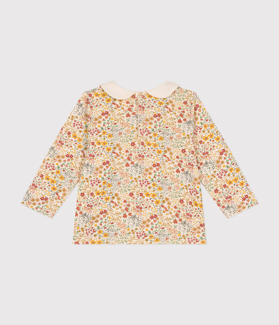 Babies' cotton blouse with a collar AVALANCHE white/MULTICO