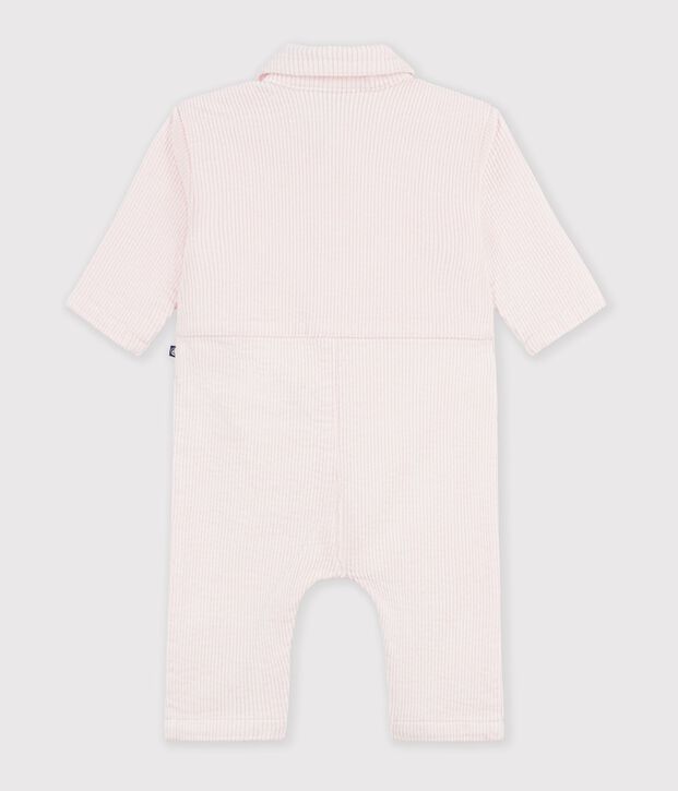 Babies' plain long corduroy jumpsuit BARELY