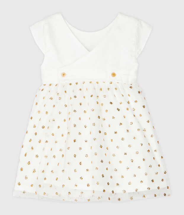 Baby Girls' Dress white/yellow