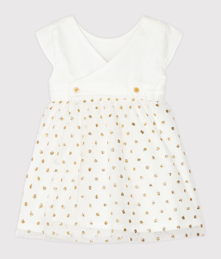 Baby Girls' Dress MARSHMALLOW white/OR yellow