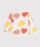 Children's cotton sweatshirt printed with hearts white/multicolor