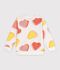 Children's cotton sweatshirt printed with hearts white/multicolor